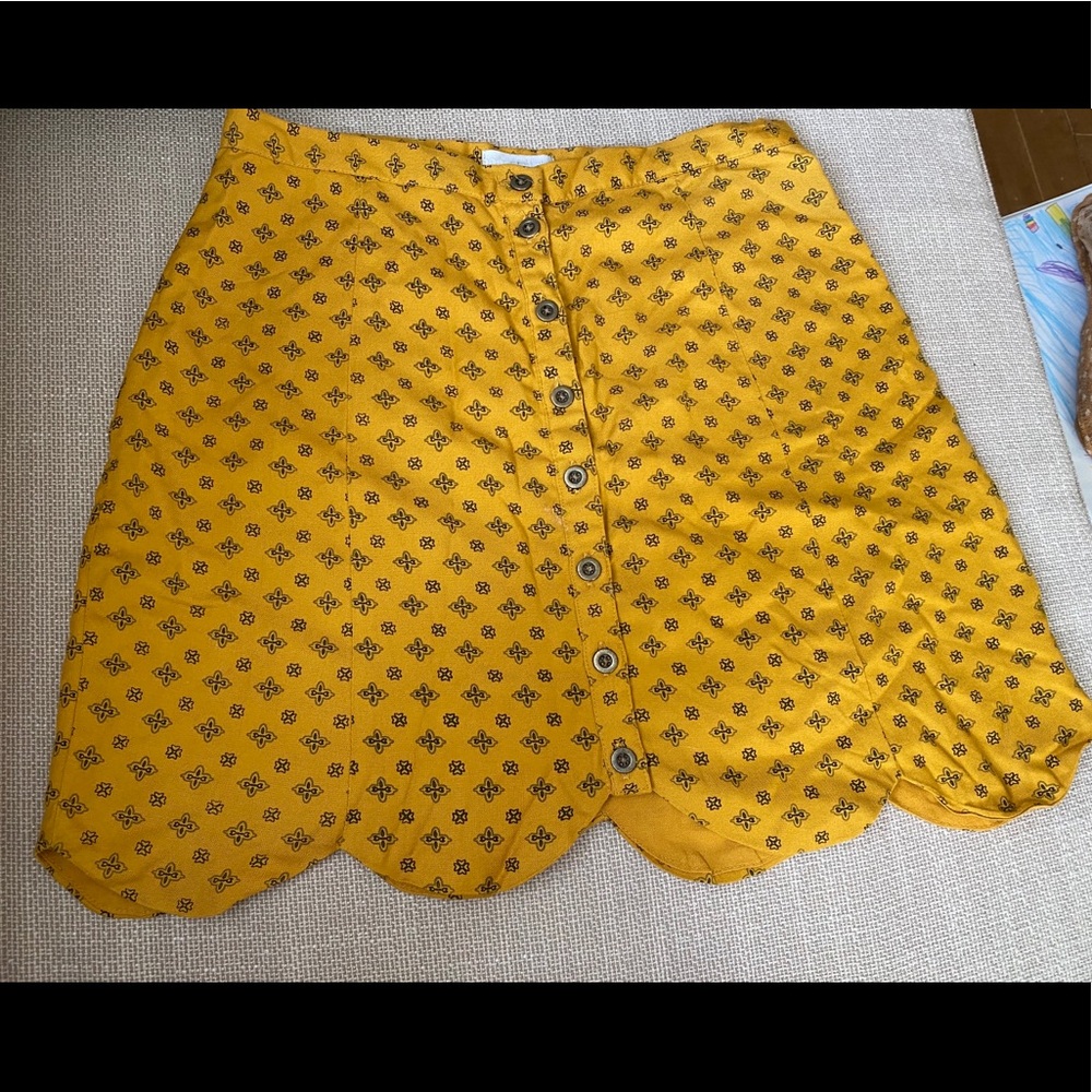 High-waist Button-up Mini Skirt